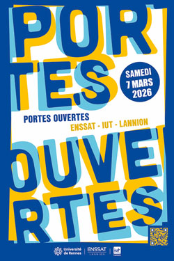 Affiche de la journée portes ouvertes Enssat - IUT Lannion, du 7 mars 2026